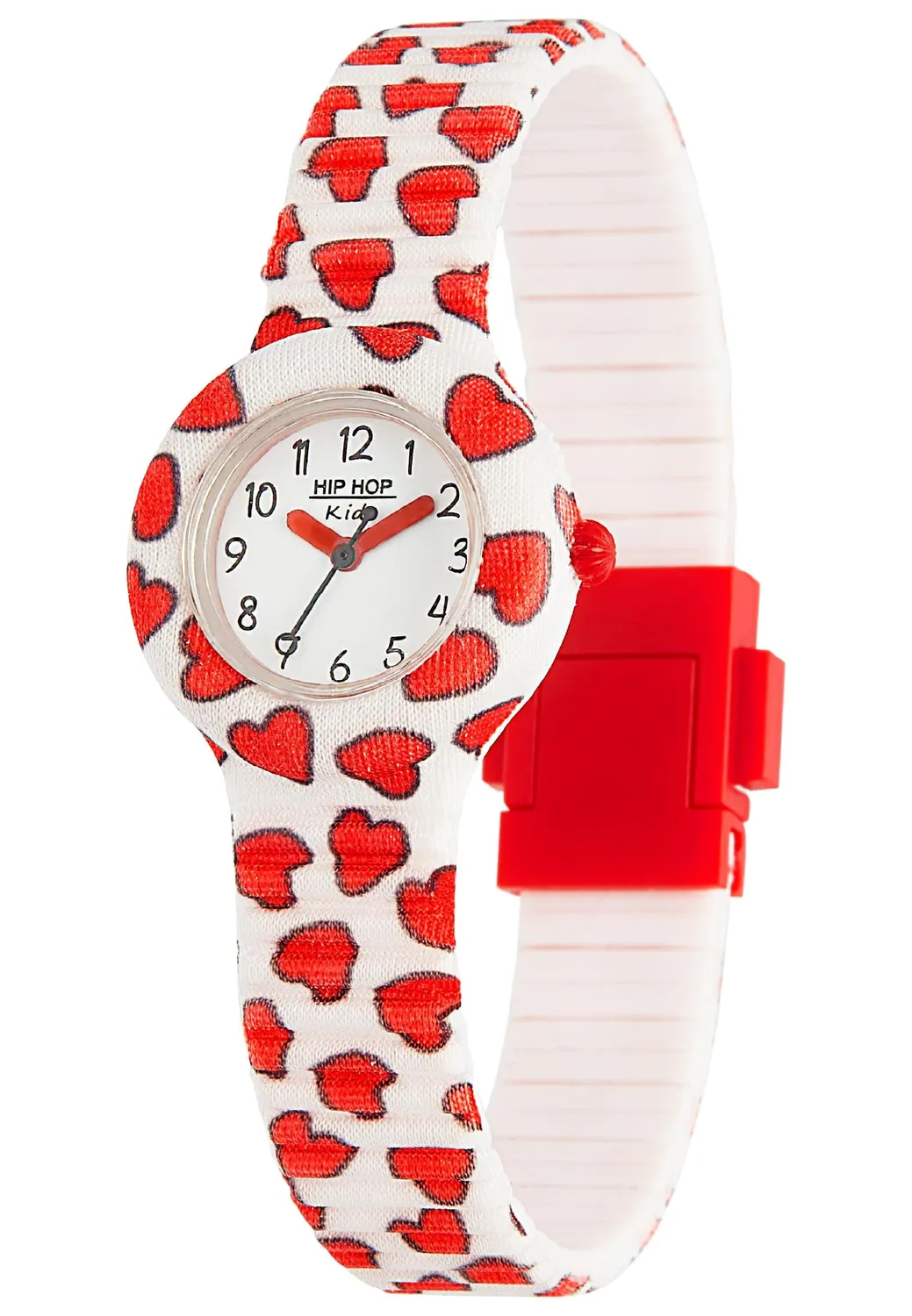 Hip Hop Happy Love orologio bambina silicone bianco cuoricini