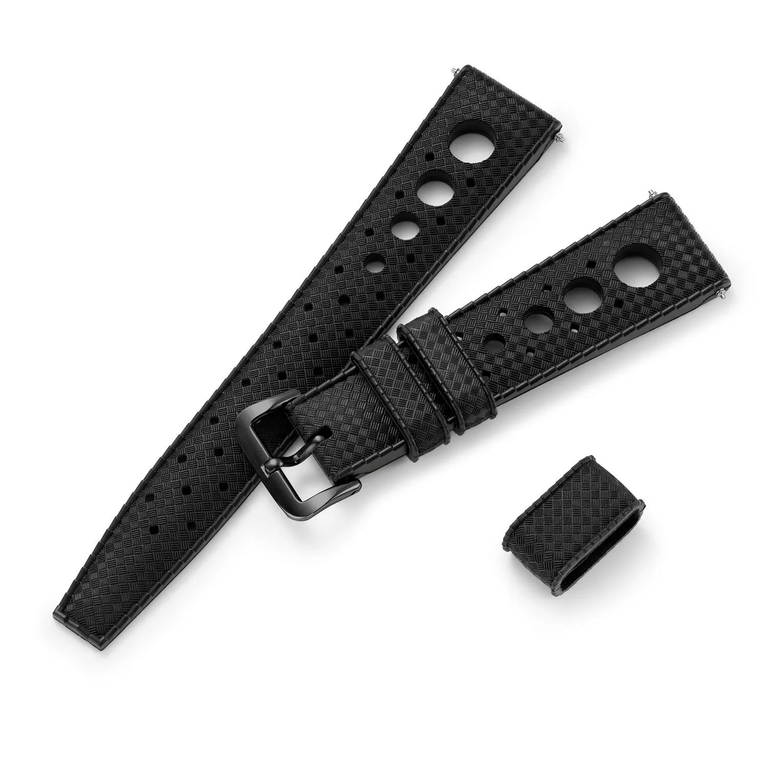 H.G.P. Rally Tropic cinturino gomma nero 20 mm