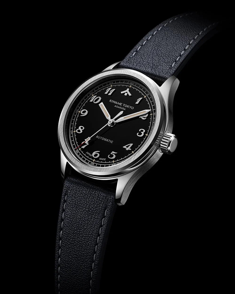 Kiwame Tokyo Mune Kurotsuki orologio nero field 38mm