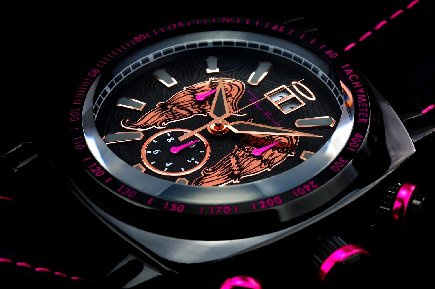 Ritmo Mundo Racer 2221-19 Wings orologio cronografo 44mm nero