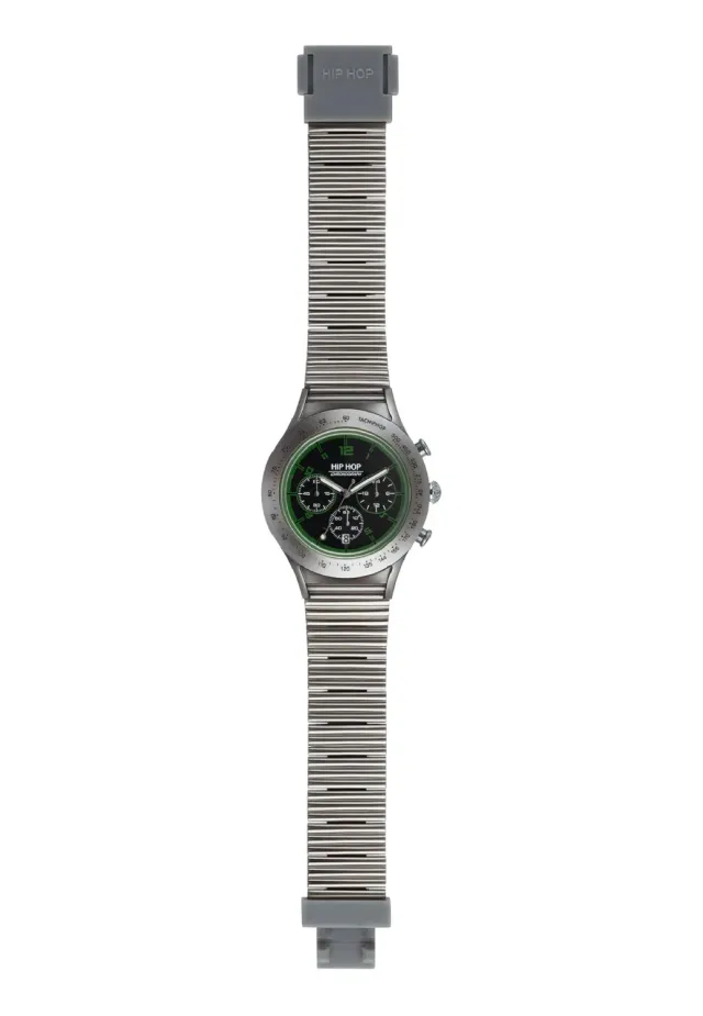 Hip Hop X Man HWU0731 orologio uomo alluminio crono argento