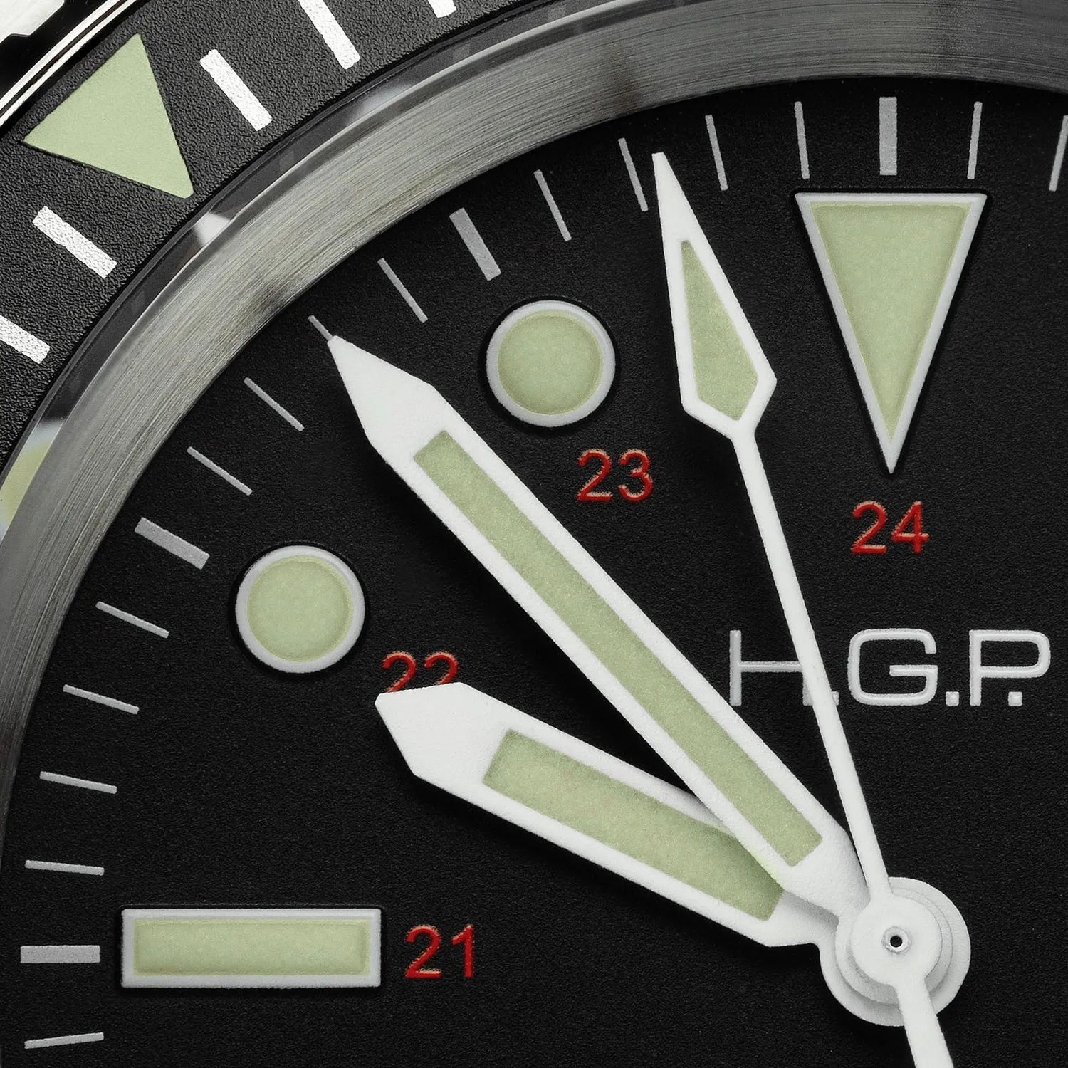 H.G.P. Diver 200M Automatic Commando orologio gomma verde