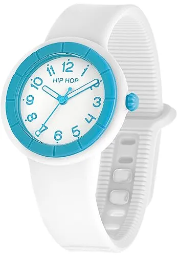 Hip Hop Hero.Dot Neon Blue orologio donna bianco-azzurro 34 mm