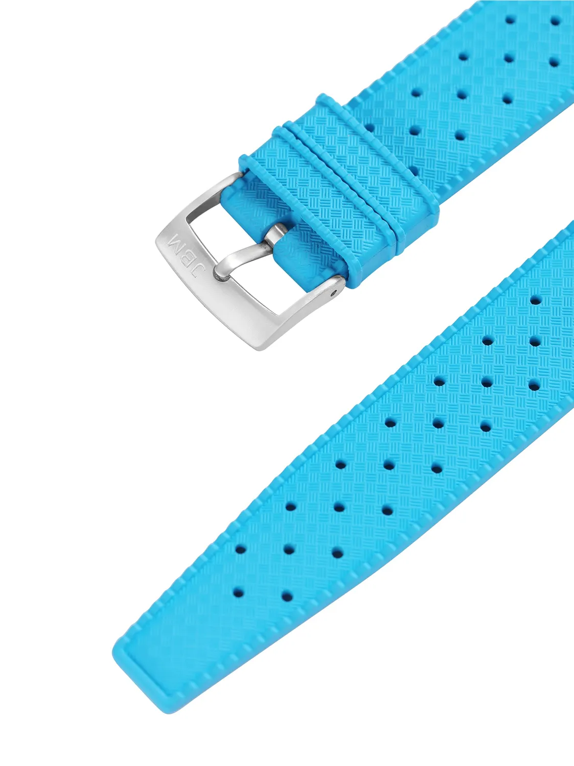 Jacques Bianchi JB200 cinturino gomma blu ceruleo 20mm