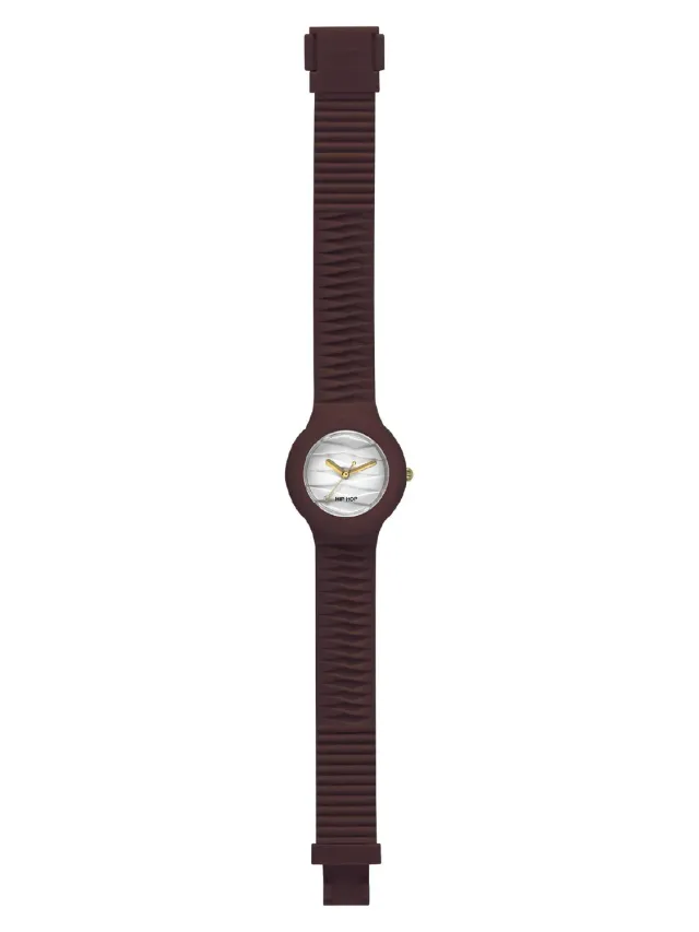 Hip Hop Sensoriality HWU0655 orologio donna silicone marrone