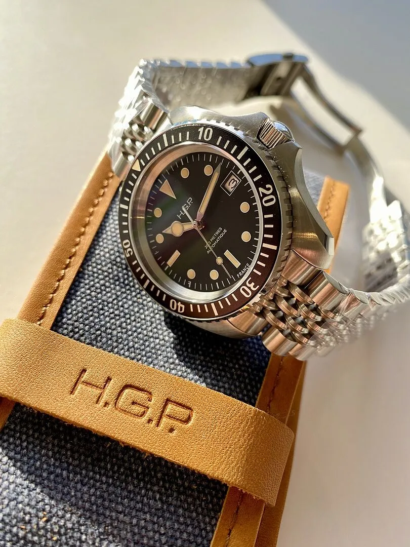 H.G.P. Diver 200M Automatic blu orologio subacqueo gomma blu