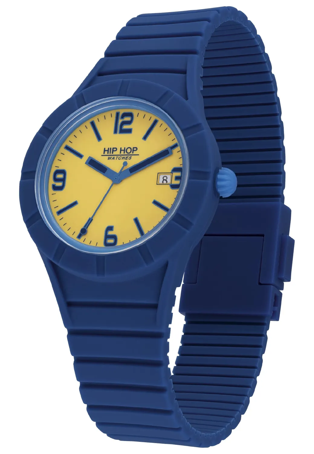 Hip Hop X Man Orologio Uomo Silicone Blu 42 mm