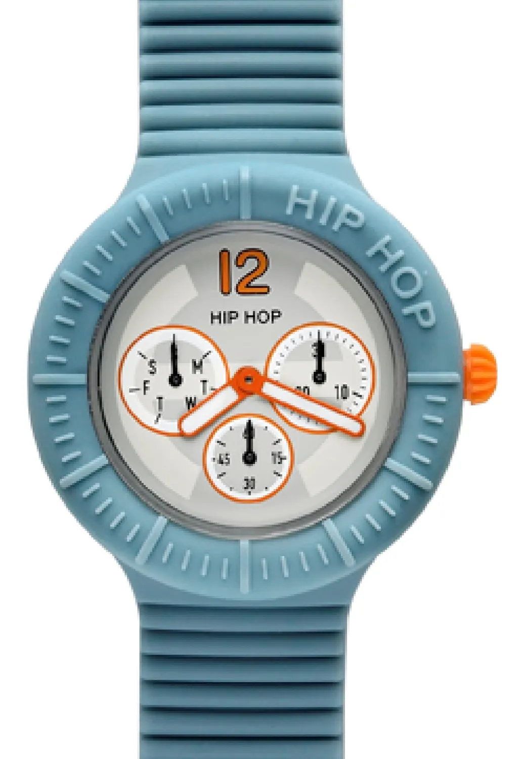 Hip Hop X Man HWU0175 orologio uomo bianco blu silicone