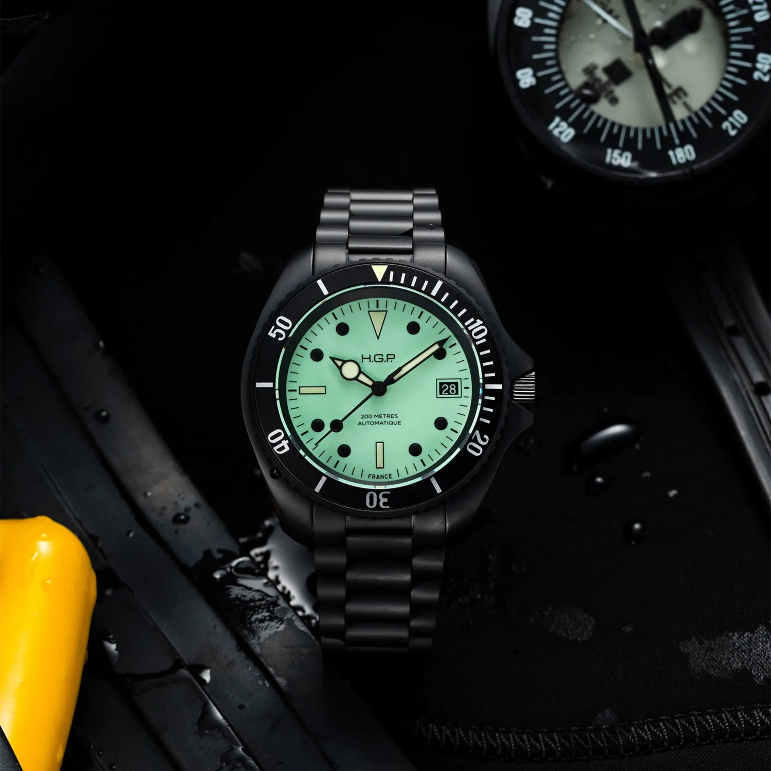 H.G.P. Night Diver ND2A orologio automatico PVD nero 200M