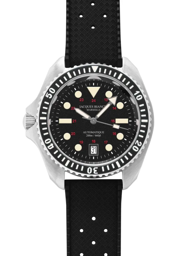 Jacques Bianchi JB200 Maxi Dial orologio sub nero 42 mm