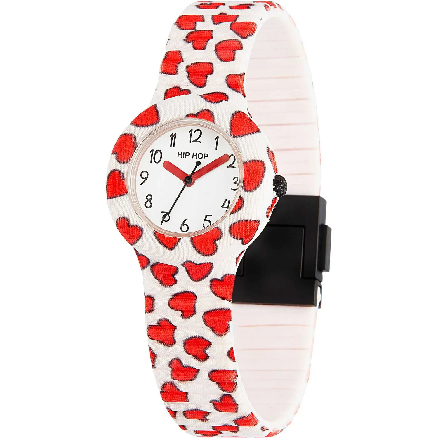 Hip Hop Happy Love orologio bambina silicone bianco cuoricini