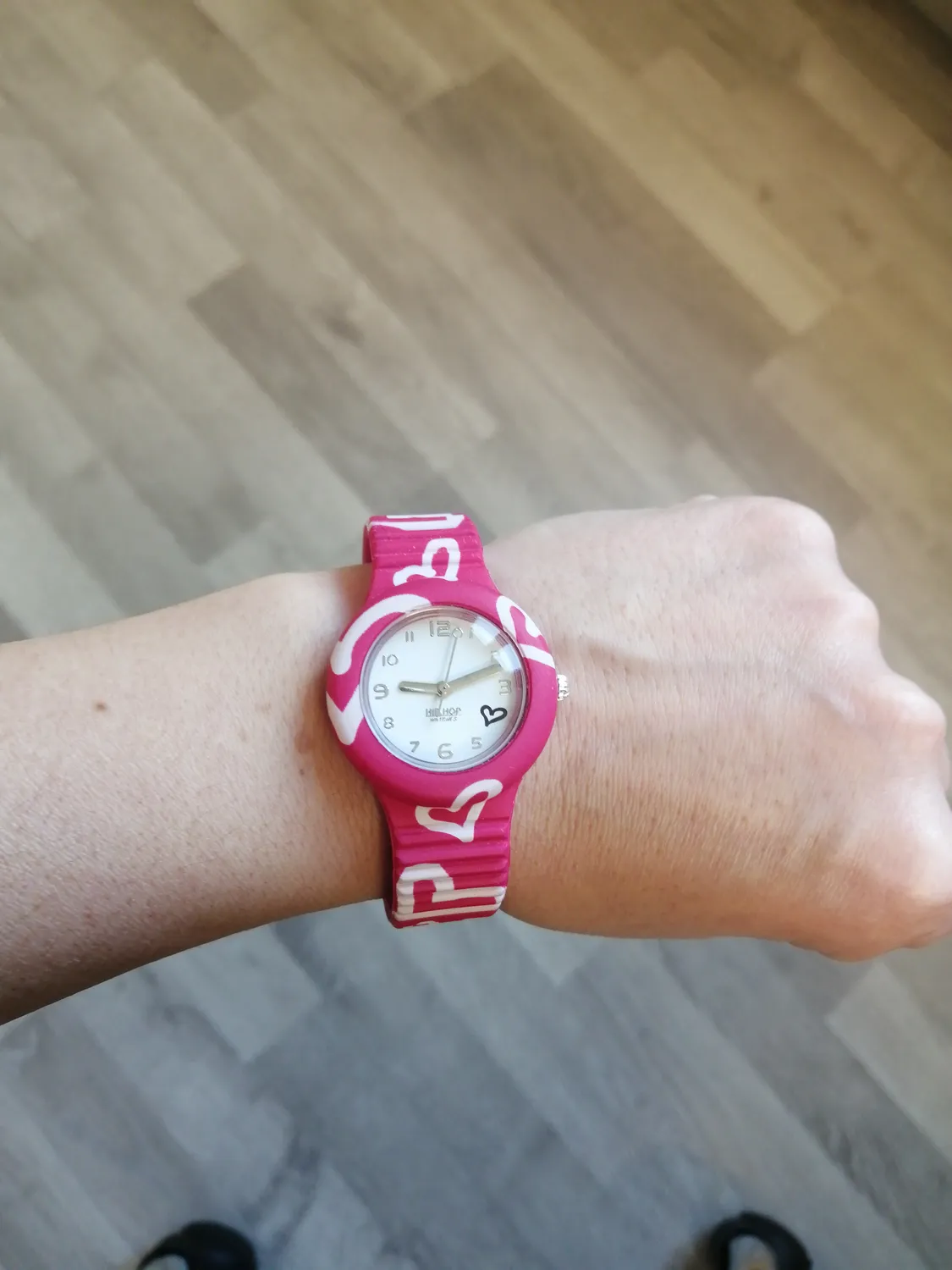Hip Hop Be Loved orologio donna silicone nero cuori 32mm
