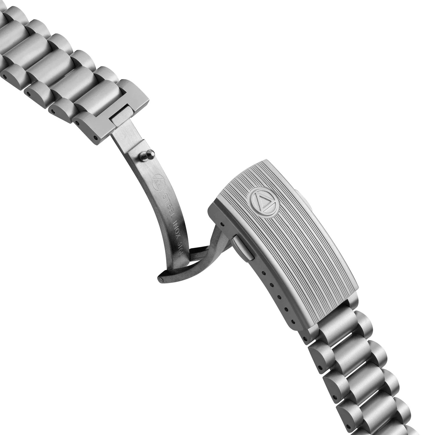 H.G.P. NSA 844 bracciale orologio acciaio 20 mm sabbiato