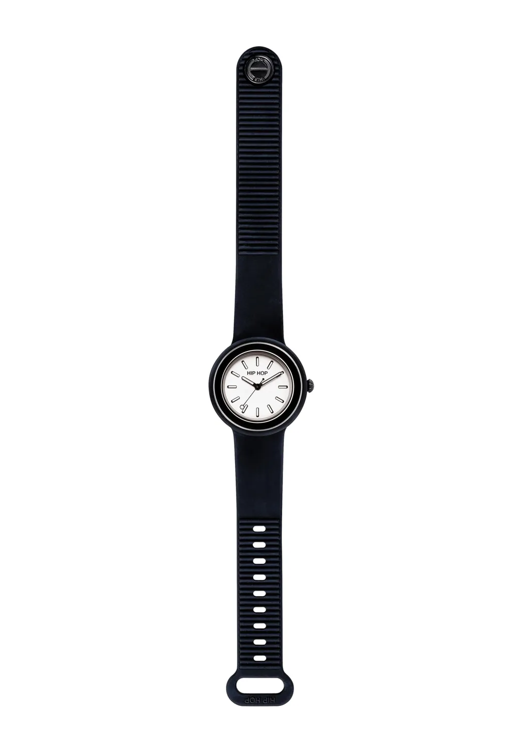 Hip Hop Hero.Dot Bezel orologio donna silicone nero 34mm