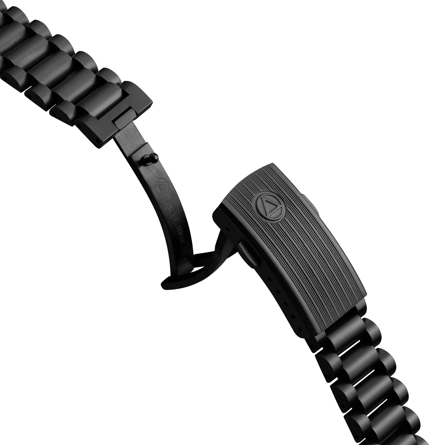 H.G.P. NSA 844 bracciale 3 maglie PVD nero 20 mm
