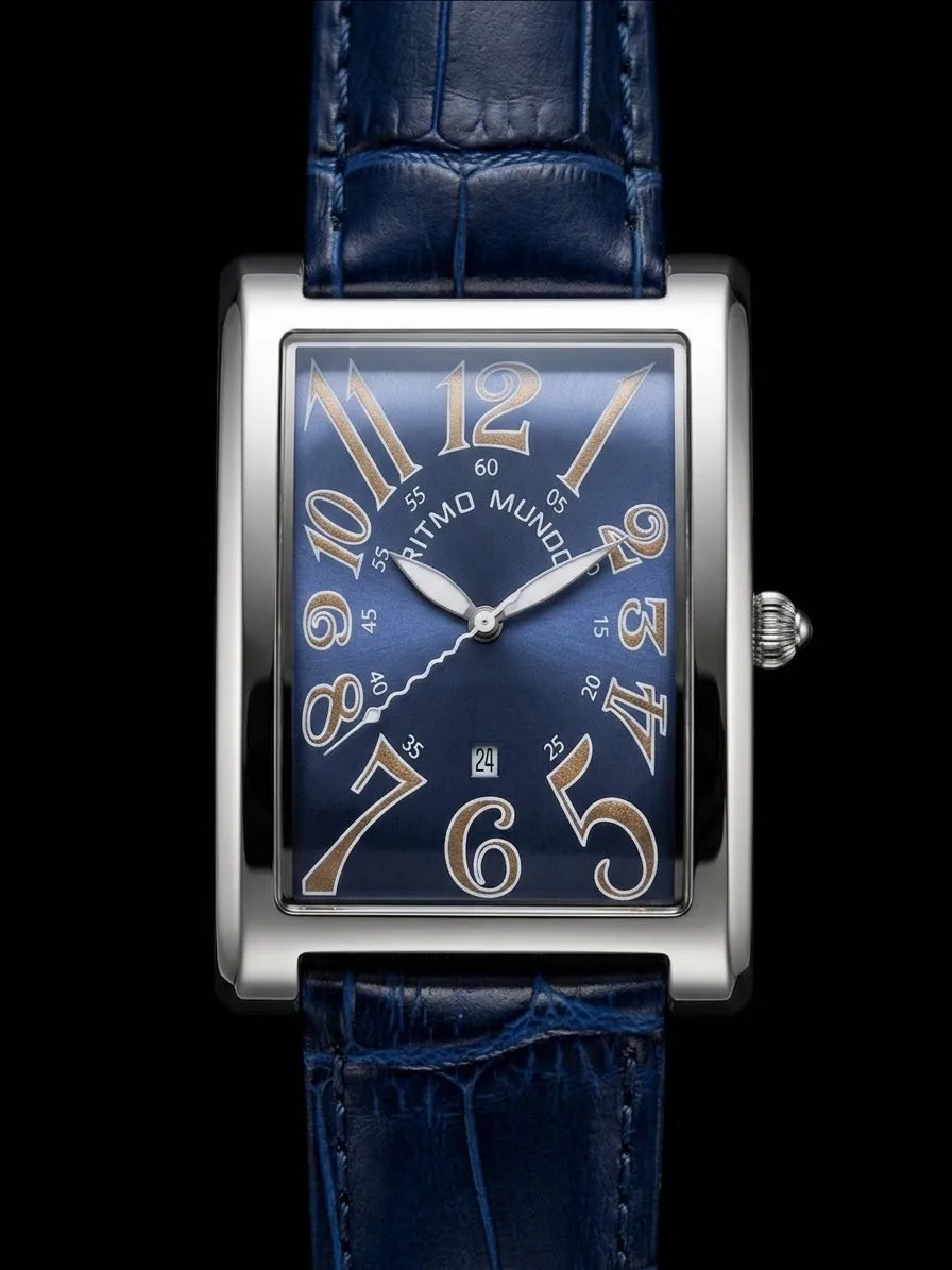 Ritmo Mundo Piccolo Data 2622-26 orologio blu 29x42mm