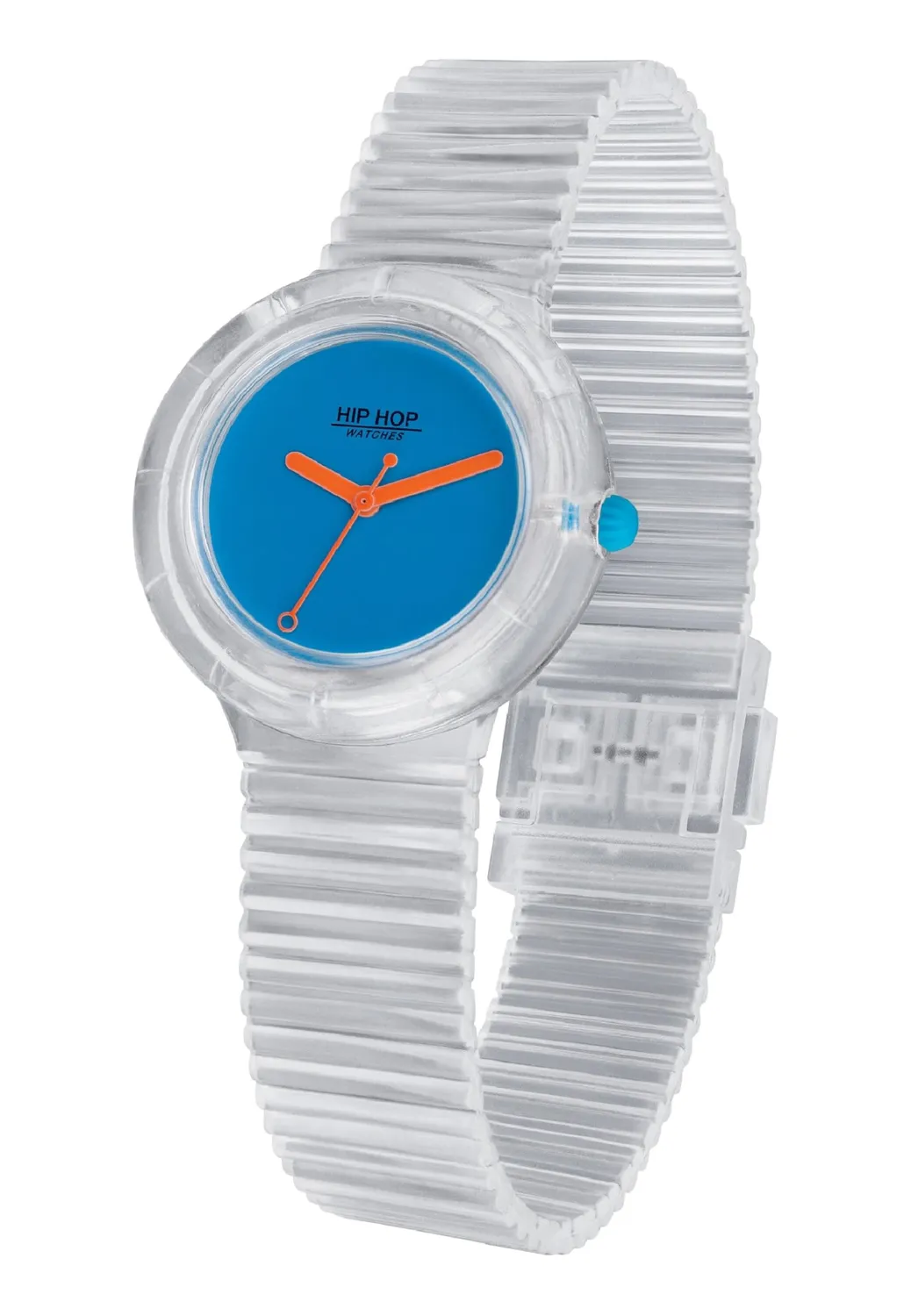 Hip Hop Hero 32 HWU0939 orologio donna silicone blu trasparente
