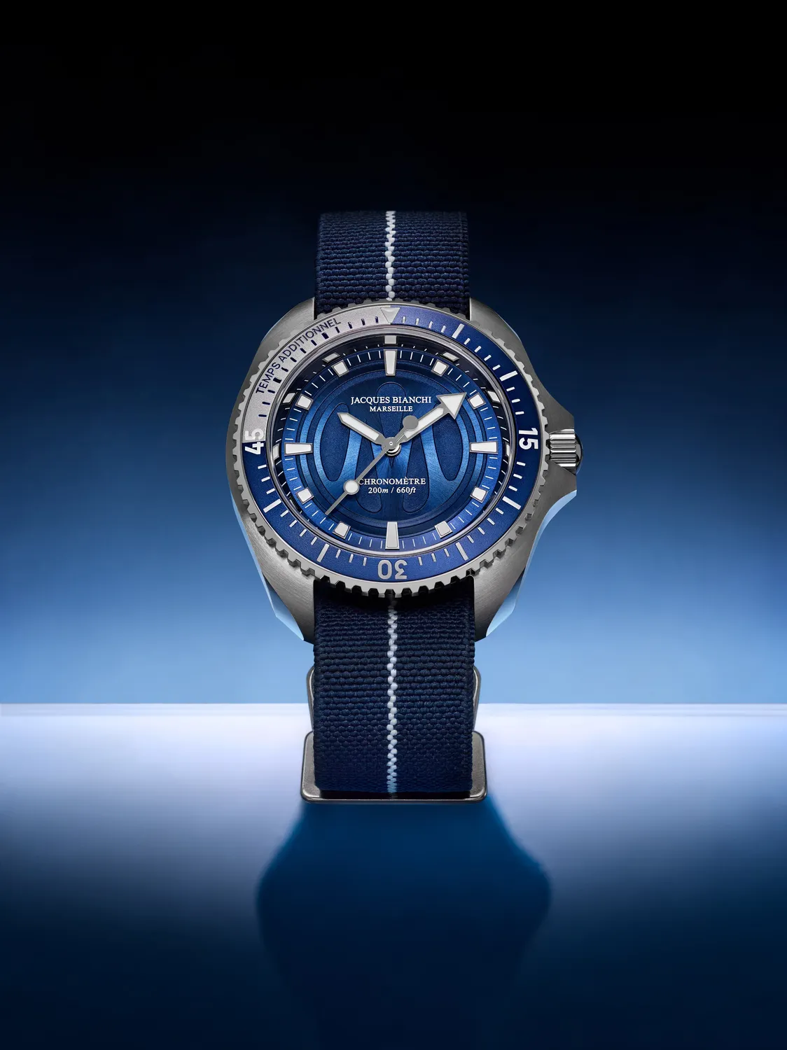 Jacques Bianchi OM200 orologio da polso blu ufficiale OM