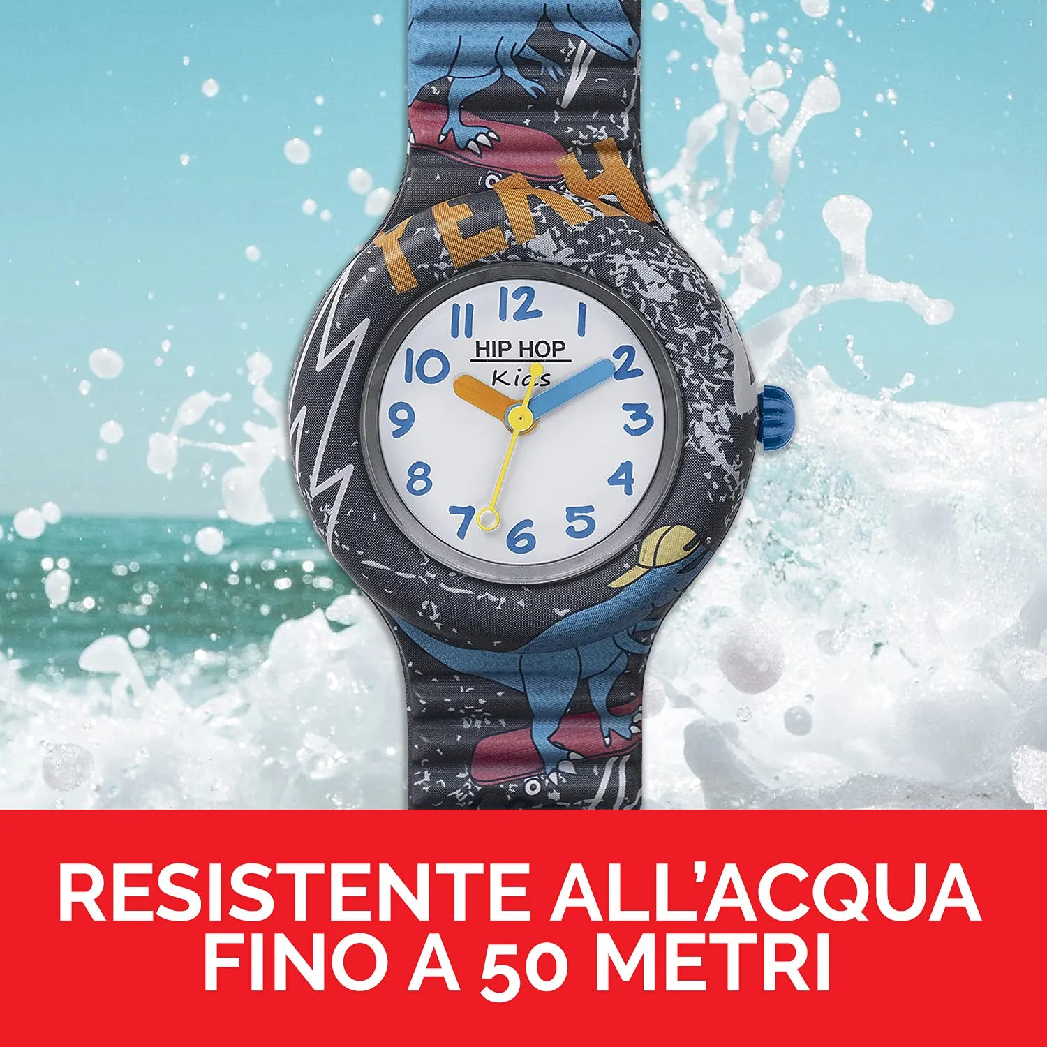 Hip Hop Kids Fun Dinosaur Orologio Bambino Silicone 28 mm