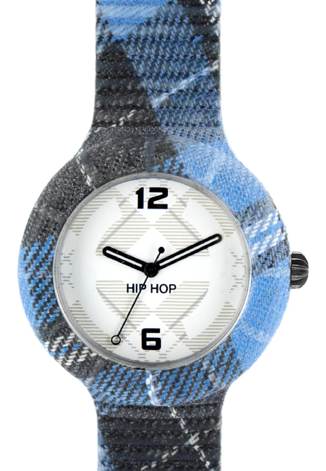 Hip Hop X Man HWU0378 orologio uomo blu tartan quarzo
