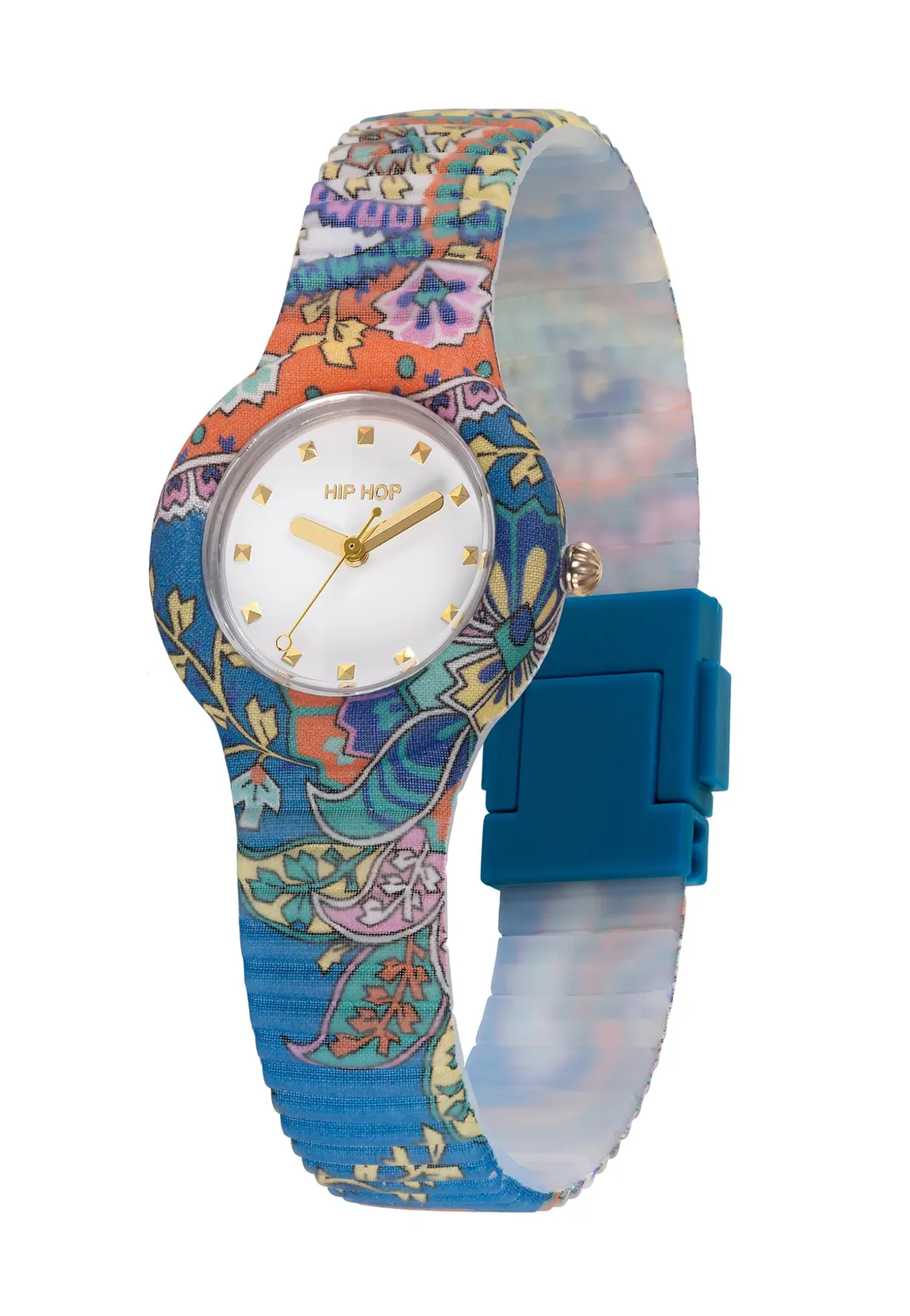 Hip Hop Straps Paisley orologio donna 32 mm blu