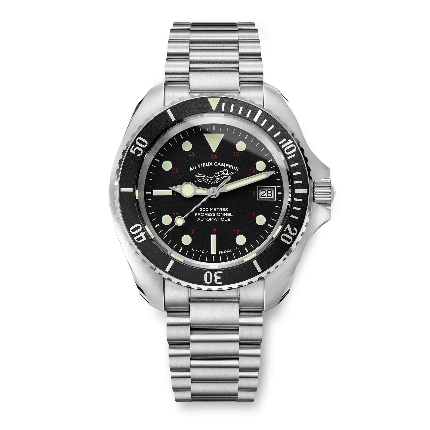 H.G.P. Diver 200M Automatic Au Vieux Campeur orologio Tropic nero