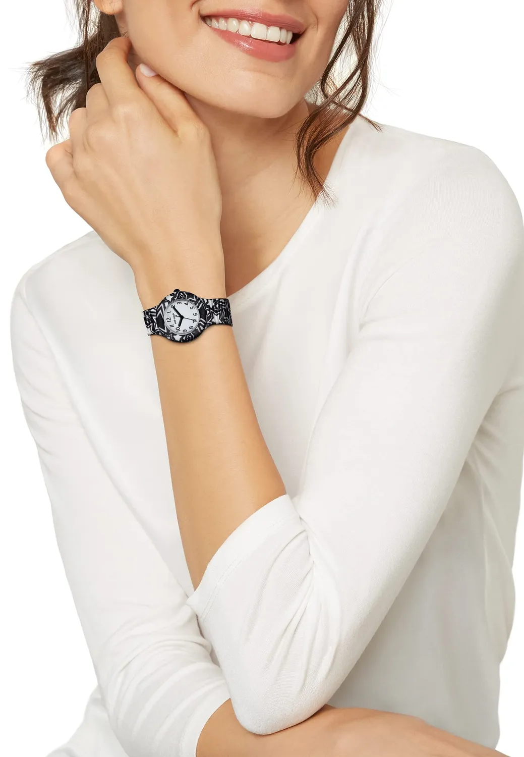Hip Hop Hero 32 Sky Stars orologio donna nero-bianco