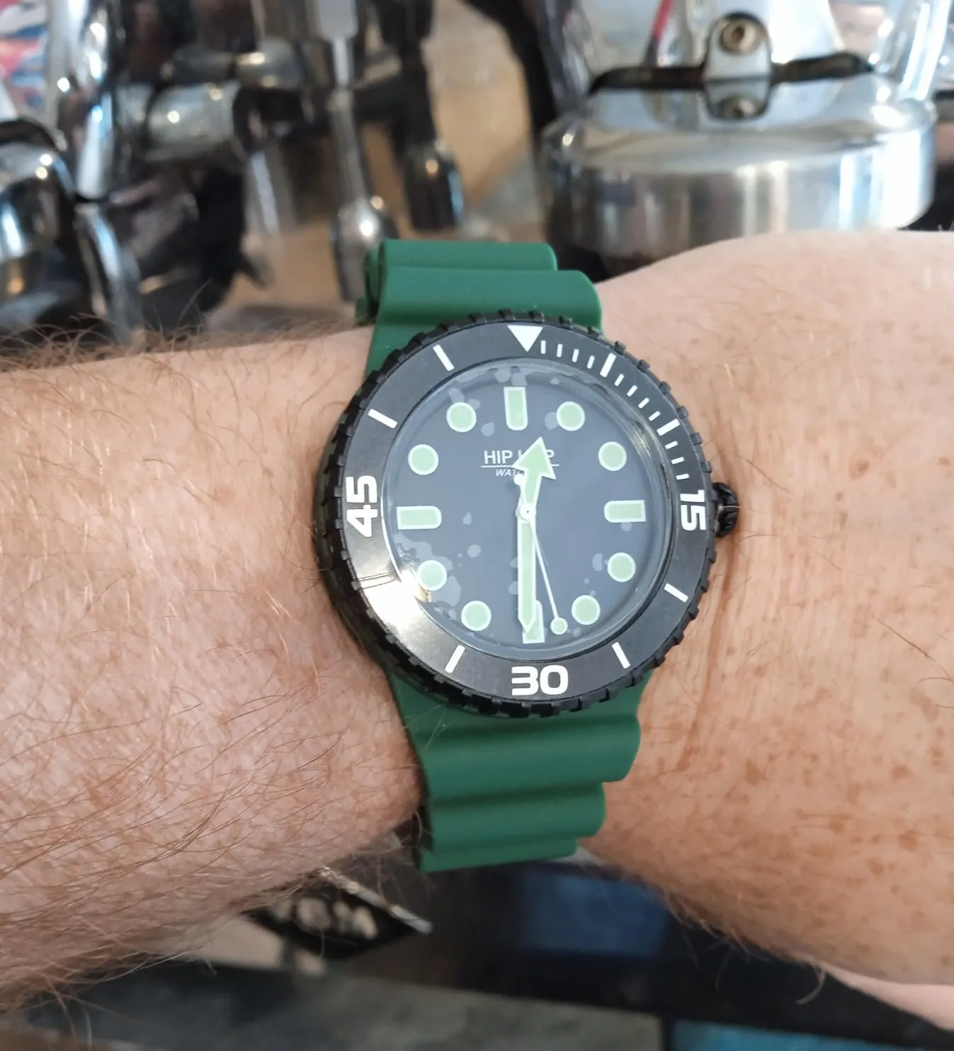 Hip Hop Master orologio uomo silicone giallo 41 mm