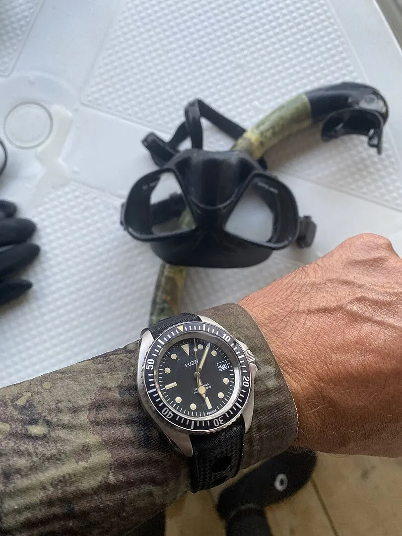 H.G.P. Diver 200M Automatic blu orologio subacqueo gomma blu