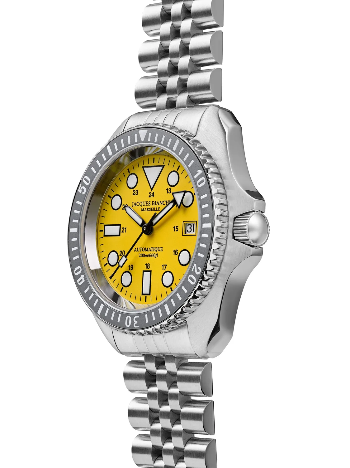Jacques Bianchi JB200 Aquastrike Jaune orologio giallo acciaio