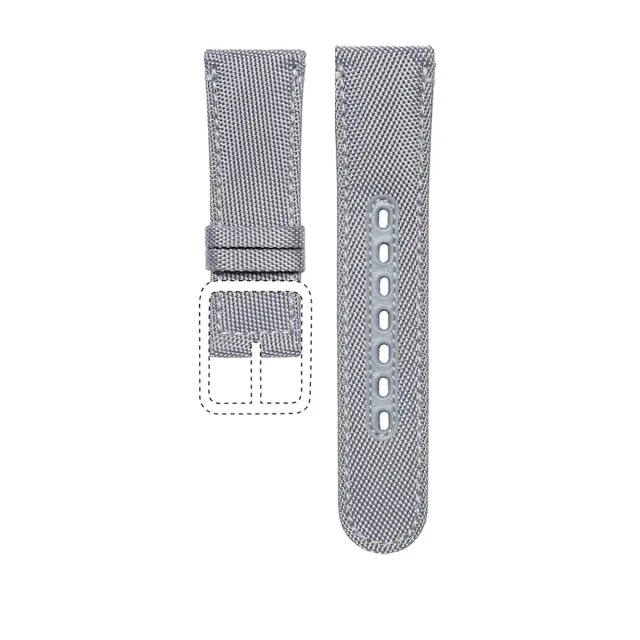 Ressence Type 5 cinturino sintetico intrecciato grigio 22mm