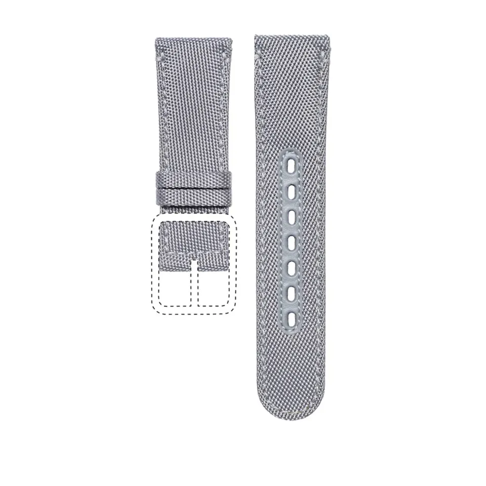 Ressence Type 5 cinturino sintetico intrecciato grigio 22mm