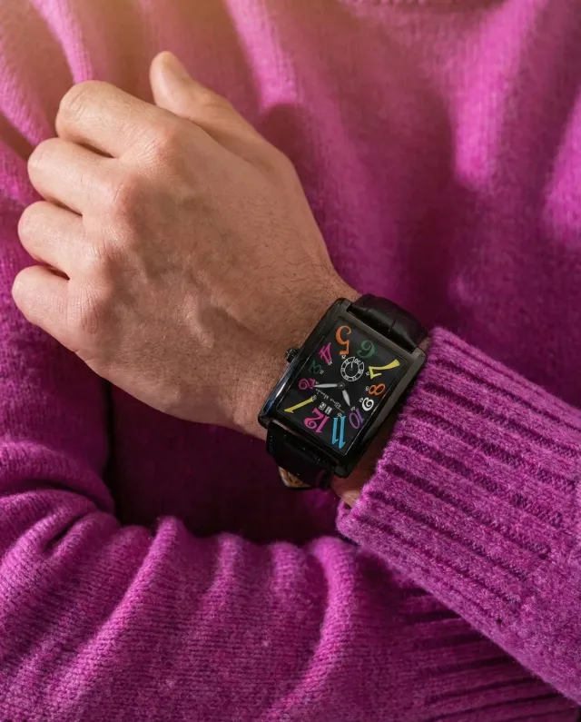 Ritmo Mundo Gran Data 2621-5 orologio nero rainbow 53mm