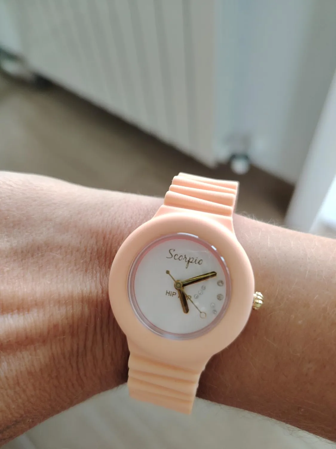 Hip Hop Starlights Bilancia orologio donna rosa polvere cristalli
