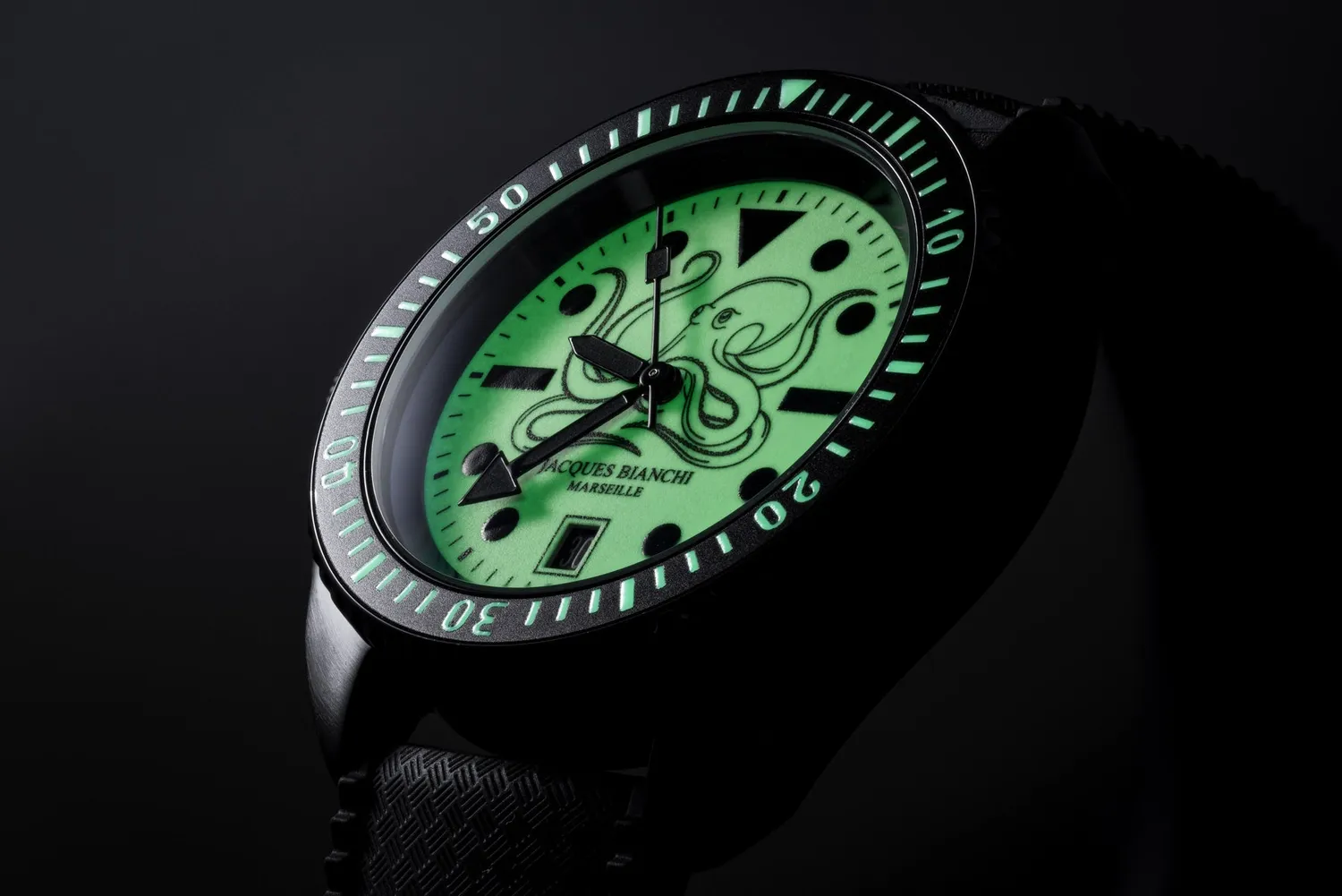 Jacques Bianchi JB200 Night Diver orologio full lume nero 250 pezzi