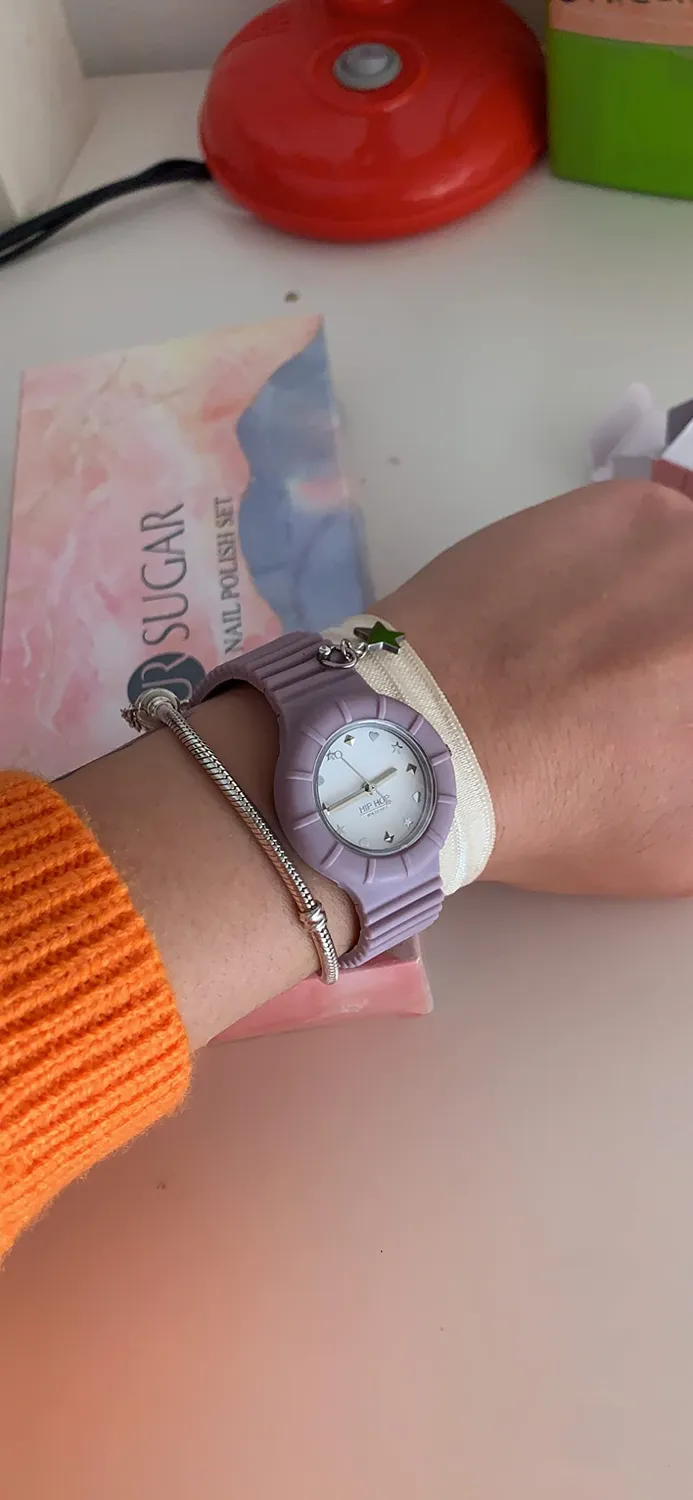 Hip Hop Piecing orologio donna bianco charm acciaio
