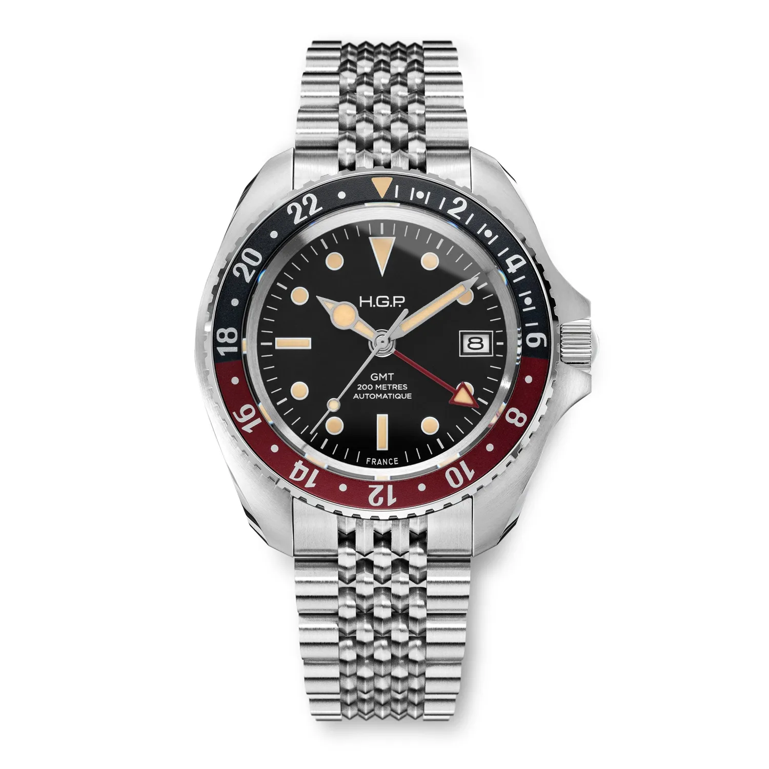 H.G.P. Diver 200M GMT Automatic orologio Coke gomma nera