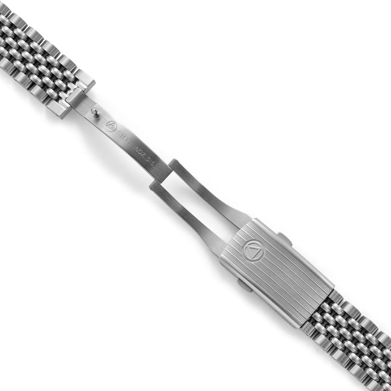 H.G.P. 844 bracciale chicchi di riso acciaio 20-16 mm