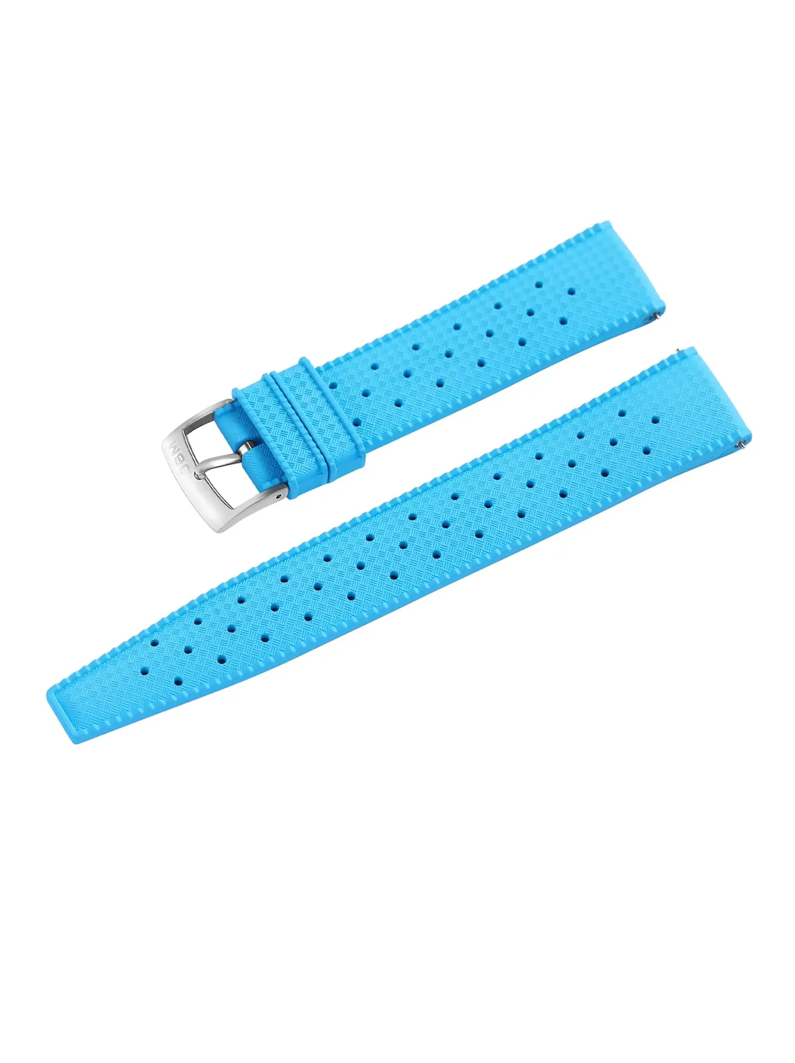 Jacques Bianchi JB200 cinturino gomma blu ceruleo 20mm