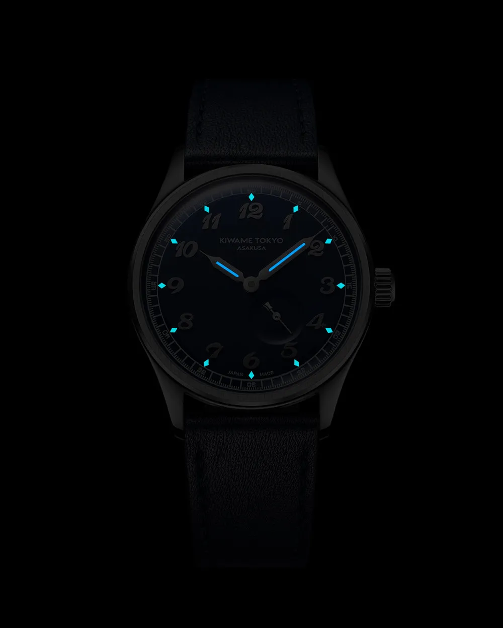 Kiwame Tokyo Kubo Tetsukon orologio blu secondi 38mm