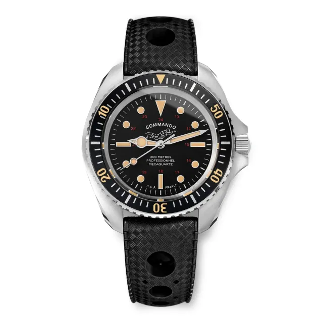H.G.P. Diver 200M Mecaquartz Commando orologio subacqueo nero