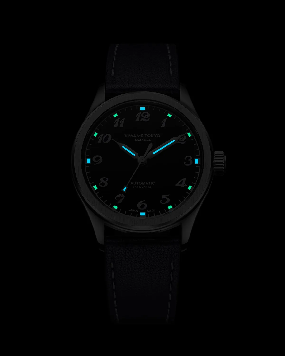 Kiwame Tokyo Kurotsuki orologio nero 38mm automatico