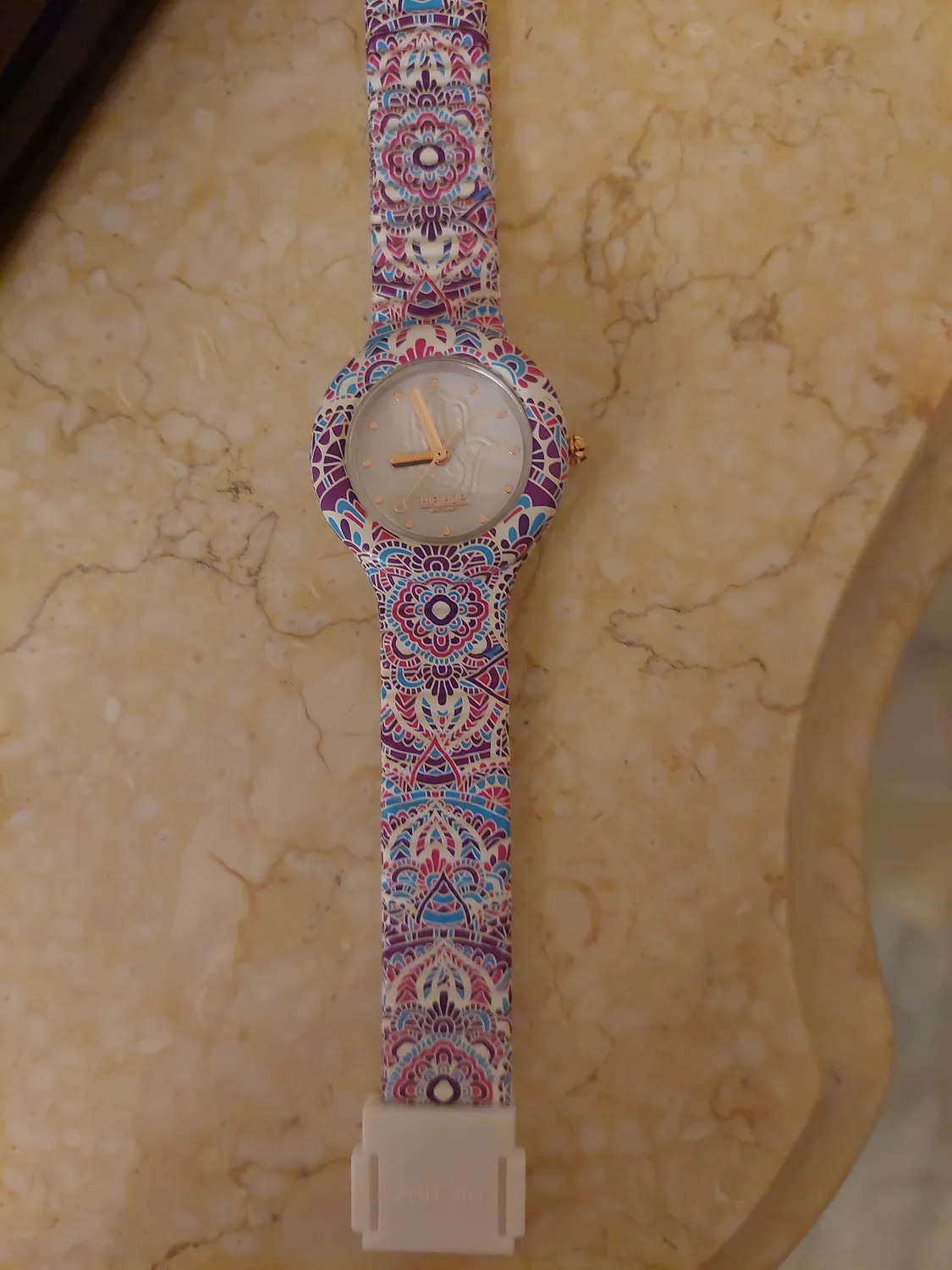Hip Hop Mandala HWU1040 orologio donna blu-rosso silicone