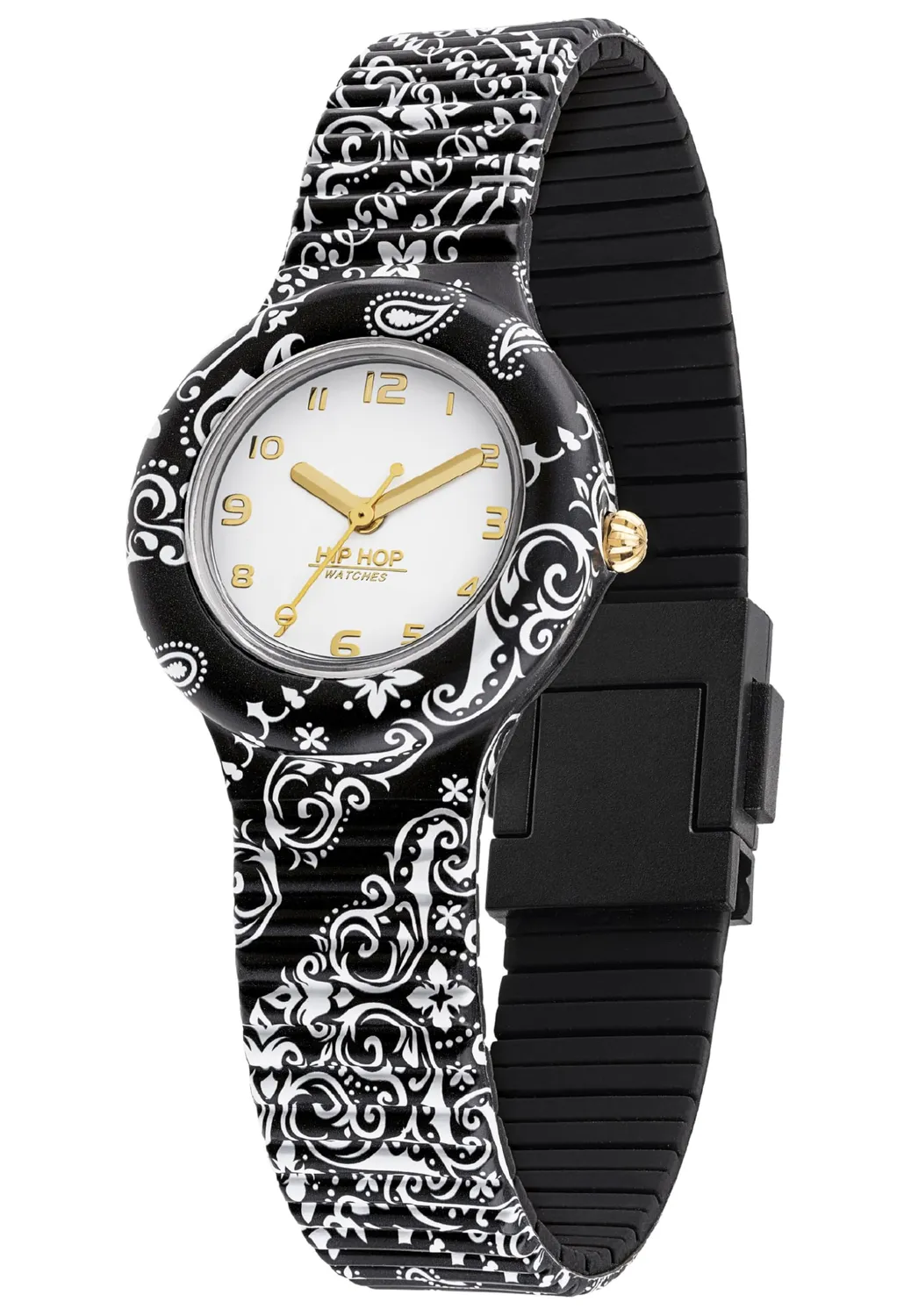 Hip Hop Bandana Black nero orologio unisex silicone 32 mm