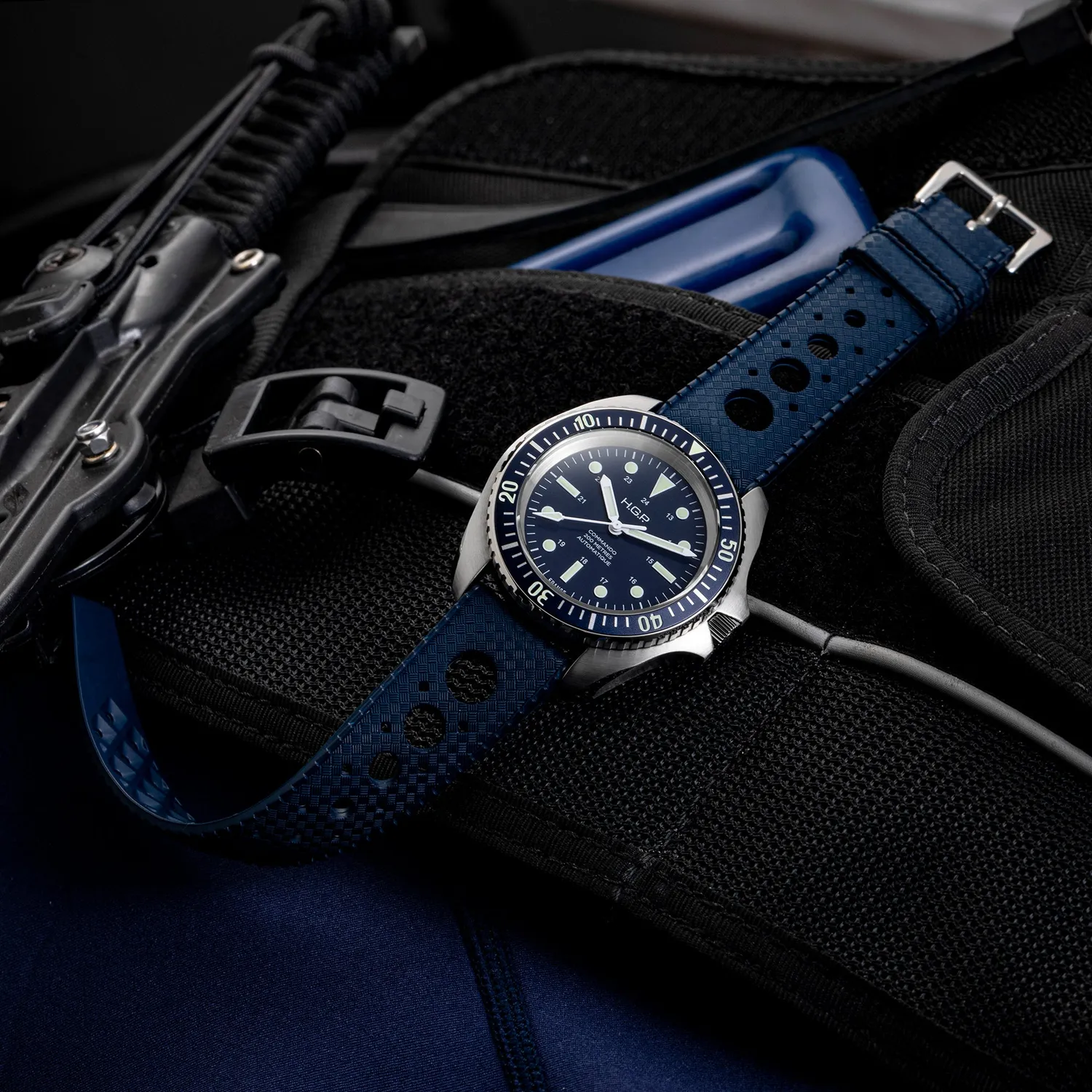 H.G.P. Diver Commando orologio automatico 42 mm blu