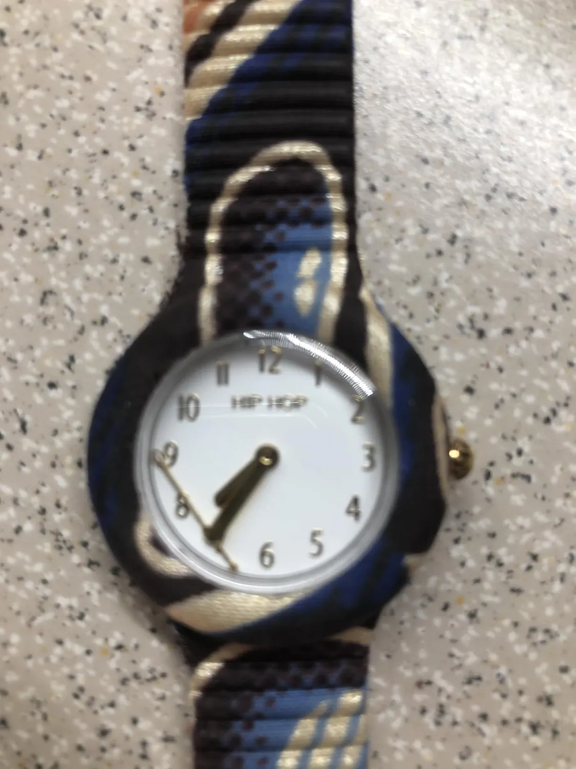 Hip Hop Wax Block orologio donna tessuto giallo lilla