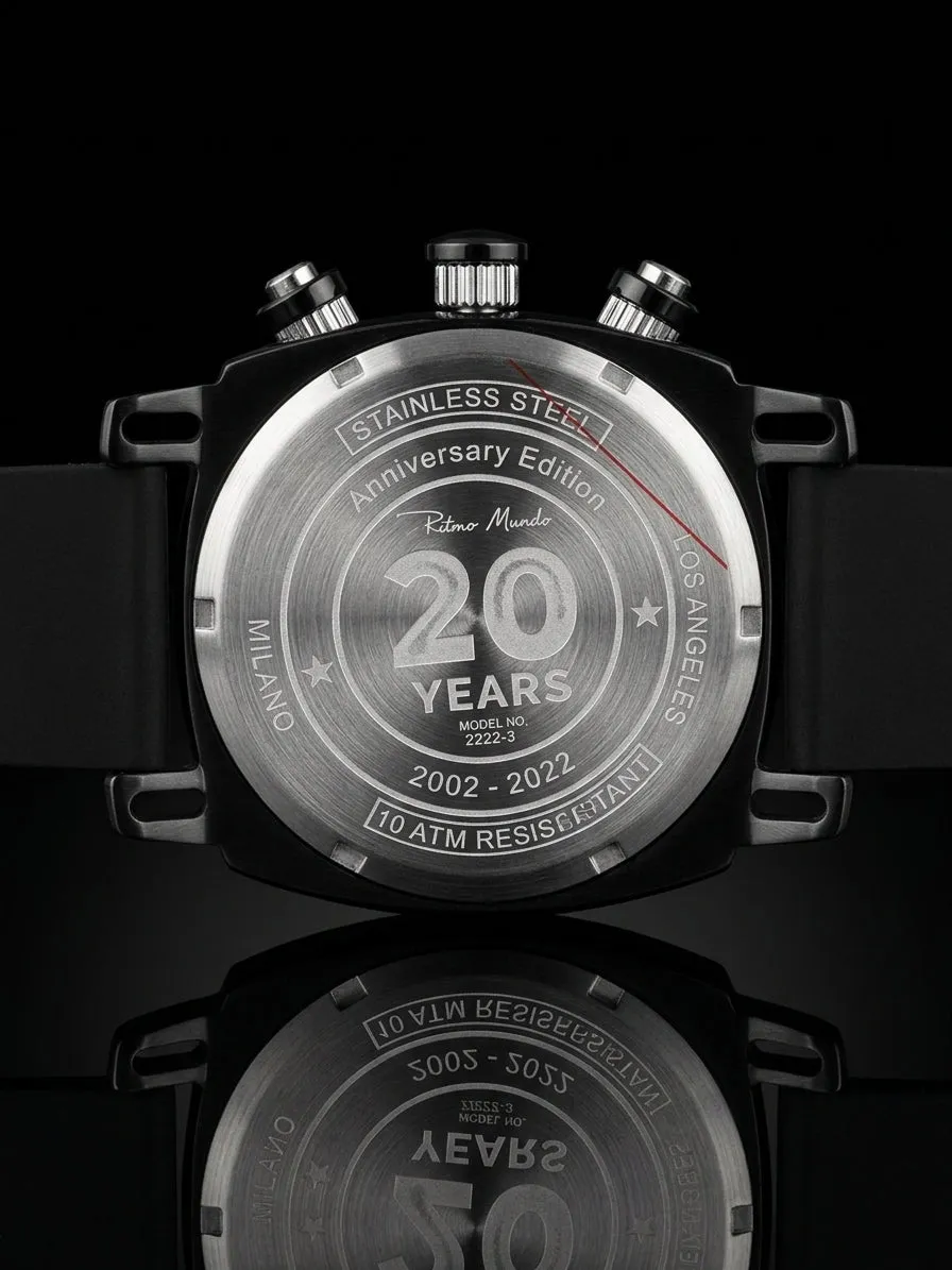 Ritmo Mundo Racer Retro Orologio Cronografo Nero 44mm
