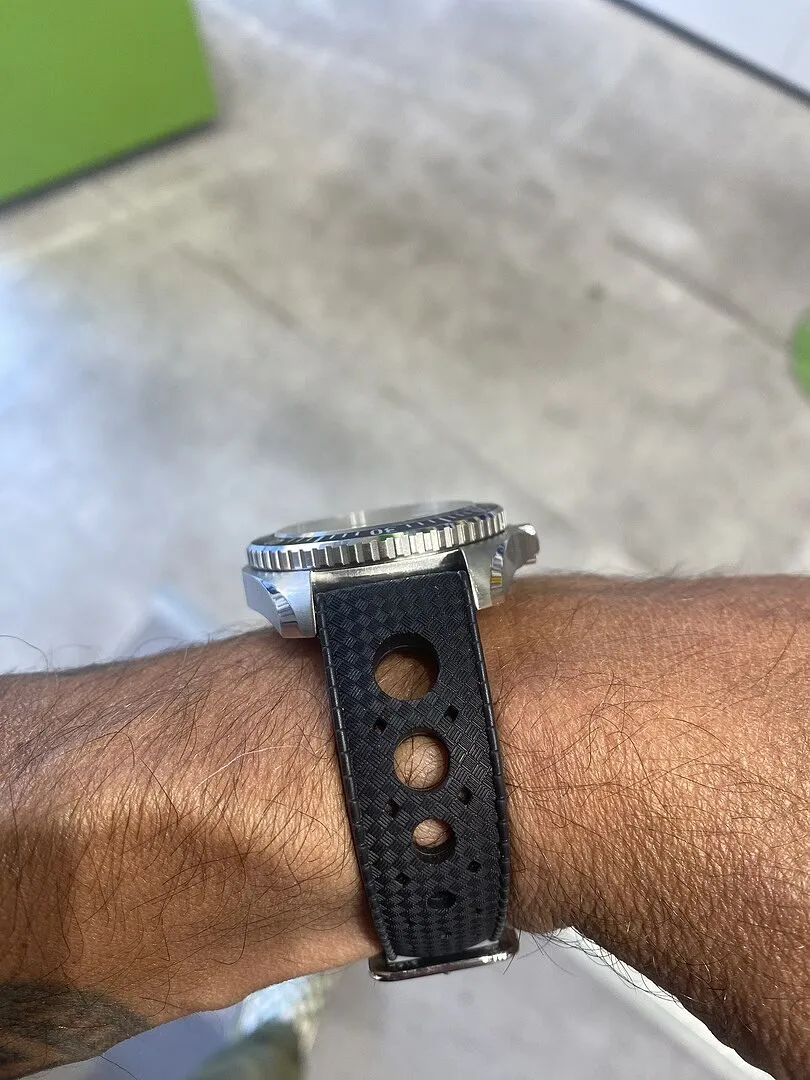 H.G.P. Rally Tropic cinturino gomma nero 20 mm