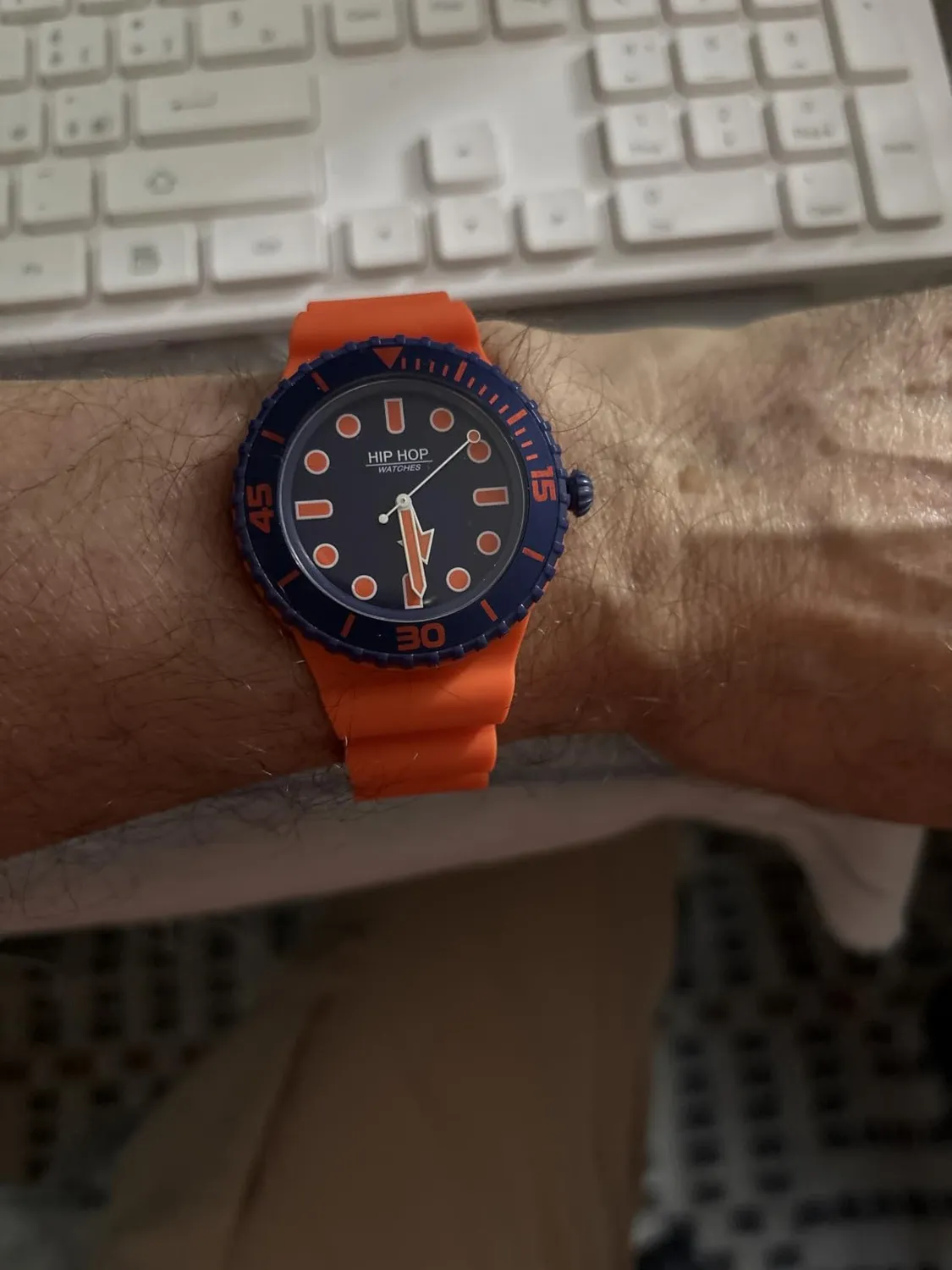 Hip Hop Master orologio uomo silicone giallo 41 mm