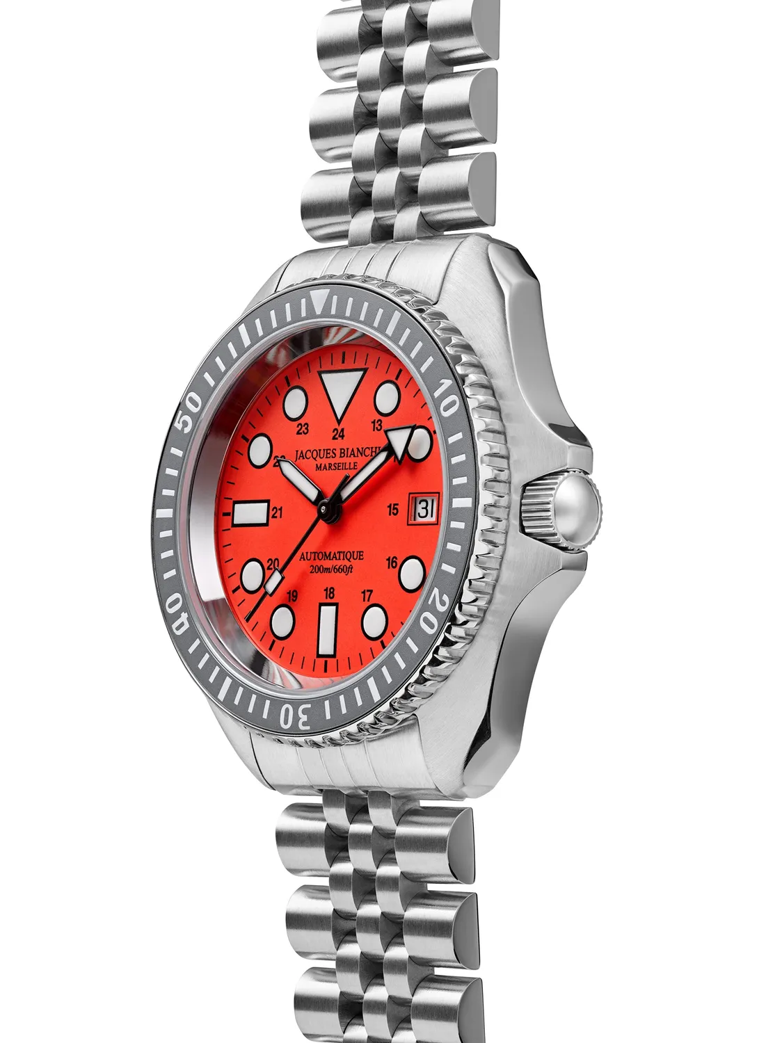 Jacques Bianchi JB200 Aquastrike orologio da polso arancione 42mm